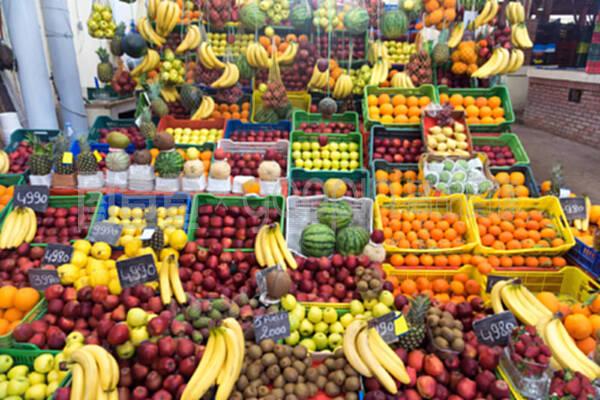 突尼斯水果市场。